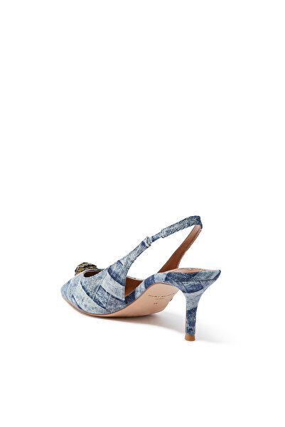 Kurt Geiger Klasik Şıklık Sunan Denim Slingback Topuklu Ayakkabı
