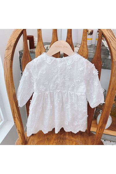 nannie White Bella Dress for Girls - 1-2 years