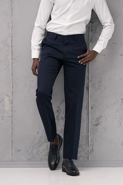 NOTRA Regular Fit Cotton Side Pocket Classic Summer Gabardine Trousers
