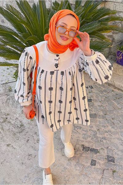 Moda Rosa 24Y3081 - BLACK - ARDUÇ LINEN DOUBLE SET