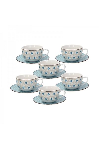 Tognana Set of 6 porcelain cups and saucers, Casablanca, 230 ml