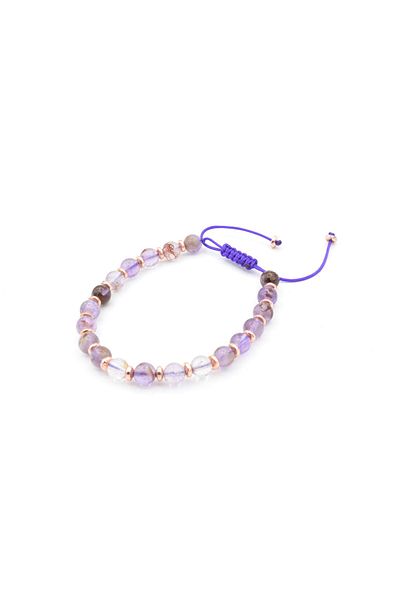 Murty99 Macrame Model Genuine Super Seven Stone Bracelet 6.5 mm