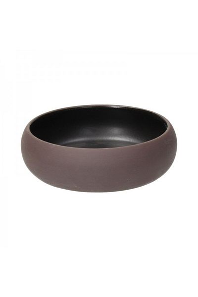 Tognana Set of 2 stoneware bowls, Elipse Moca Black, 17 cm