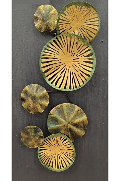 MOS'EV Metal Yeşil Gold Duvar Süsü 35x79cm