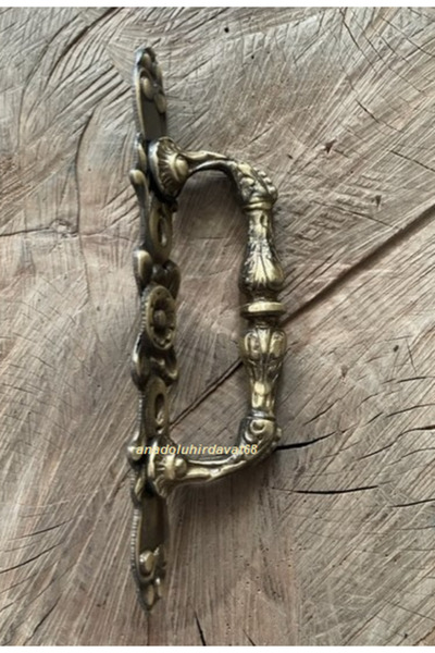 DMR ANTİK SARI DEMİR KAPI KULPU PİRİNÇ AHŞAP KAPI KULPU KAPI ÇEKME KOLU