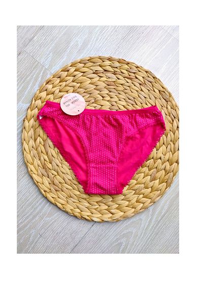 Malinka 1 Pcs Low Waist Pink Slip Edges Ruched Comfort Panties Underwear