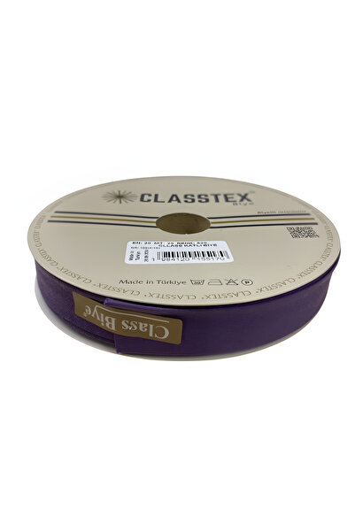 CLASSTEX Памучна лента с наклонен край 2 см, 25 метра