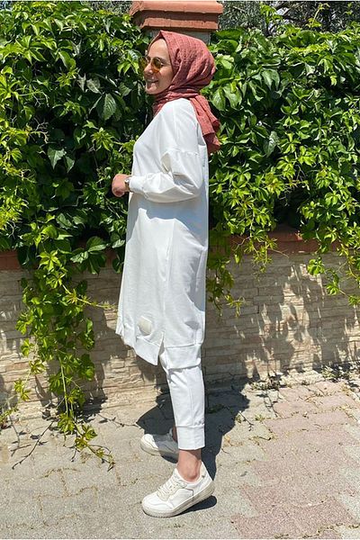 Moda Rosa 24k36450 - Ecru - Soul Puane Long Sweat