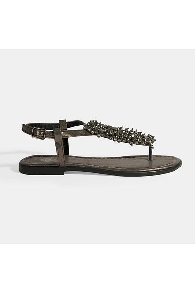 Desa Sandale Flip Flops de damă argintii