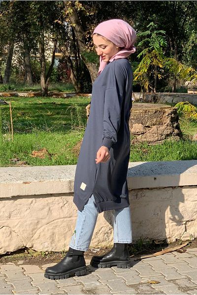 Moda Rosa 24k36450 - Navy Blue - Soul Puane Long Sweat