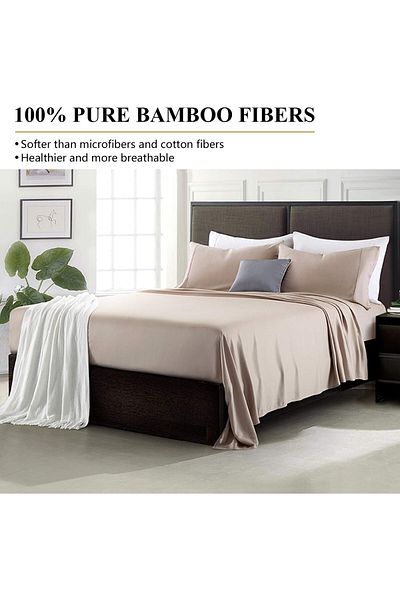 erorex Cotton Bed Sheet Set With Pillowcases 4 Pieces Including 1