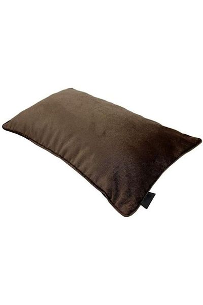 erorex Velvet Plain Matt Decorative Cushion Filled 50X30Cm Mocha