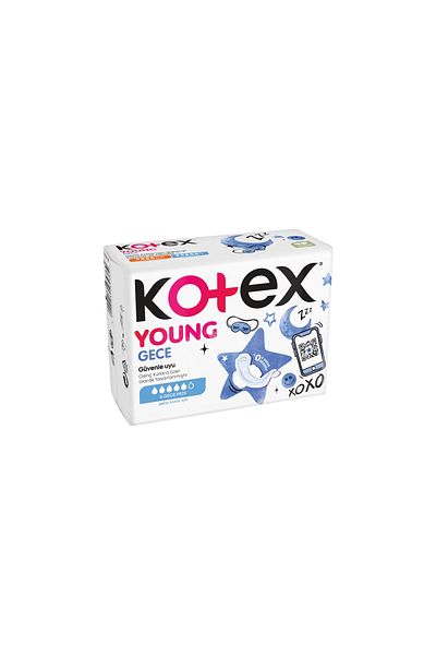Kotex Night Pad for Young Young Girls 6 Single Pack