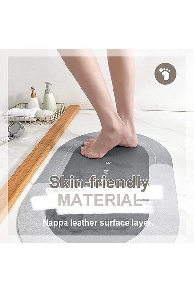 erorex Super Absorbent Floor Mat For Bathroom Quick Dry Diatomaceous Earth Bath Mats Non Slip Bathroom Mat