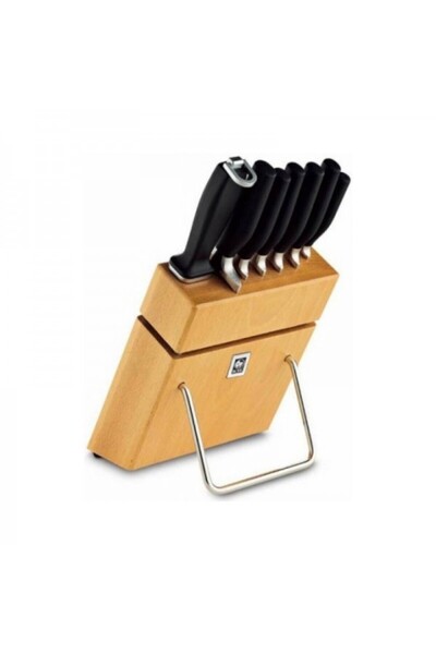 ICEL Set 6 cutite de bucatarie cu suport si instrument de ascutire, Icel Onix