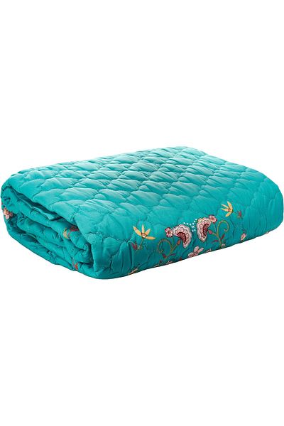 erorex Floral Compressed 4Pcs Comforter Set Single Size Px 004 Turquoise Microfiber