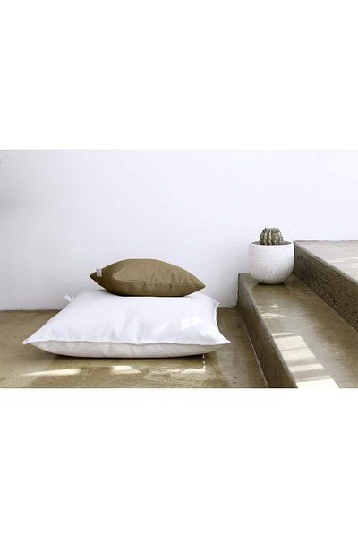 erorex Linen Square Decorative Cushion Microfiber Filler 45*45 Beige Am.102060400296 Kun