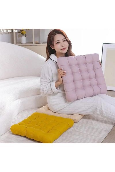 erorex Floor Pillow Chair Cushion Square Meditation Pillow For Seating On Floor Solid Thicken Tufted Seat