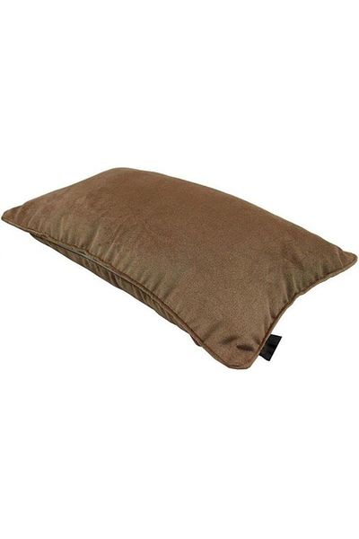 erorex Velvet Plain Matt Decorative Cushion Poly Filled Caramel 50X30Cm