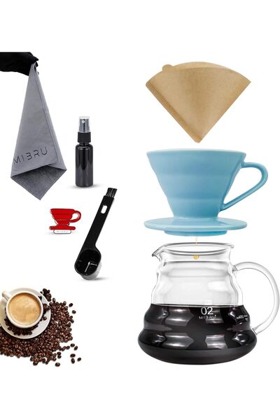 erorex V60 Coffee Set Drip Coffee Maker Set Machine Drip Brew Set Contains 5-Pieces Pour Over Coffee Drip