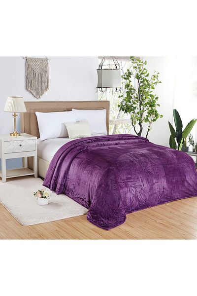 erorex Soft Flannel Fleece Blanket Dark Grey King Size 200 * 220 Cm