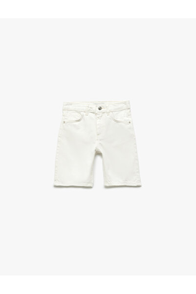 Koton Cotton Adjustable Elastic Pocket Denim Shorts