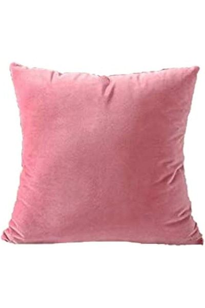 erorex Velvet Decorative Solid Filled Cushion 45X45Cm Am. Dc8025102570383 Kun Pink