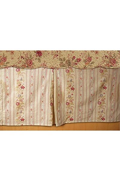 erorex Antique Rose Bed Skirt Twin Multi