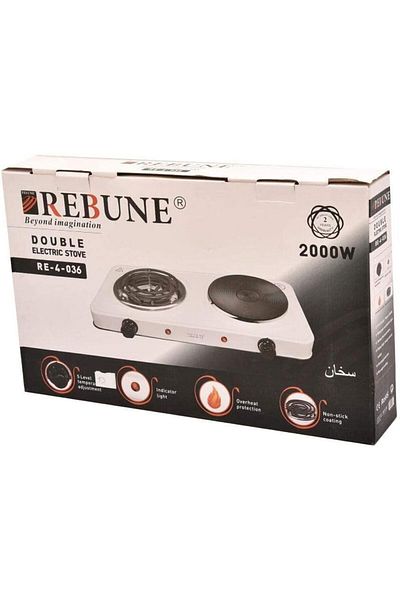 erorex موقد كهربائي مزدوج 2000 واط Re 4 036
