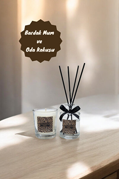 Tiem Concept Vanilya Kokulu Bardak Mum ve 100 ML Oda Kokusu Seti