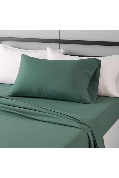 erorex Lightweight Super Soft Easy Care Microfiber Bed Sheet Set With 14” Deep Pockets Twin Xl Emerald