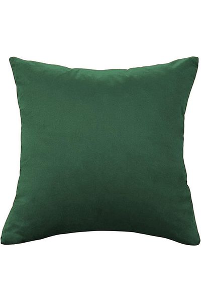 erorex Square Elegant Velvet Soft Decorative Cushion Solid Design 65X65 Cm Dark Green