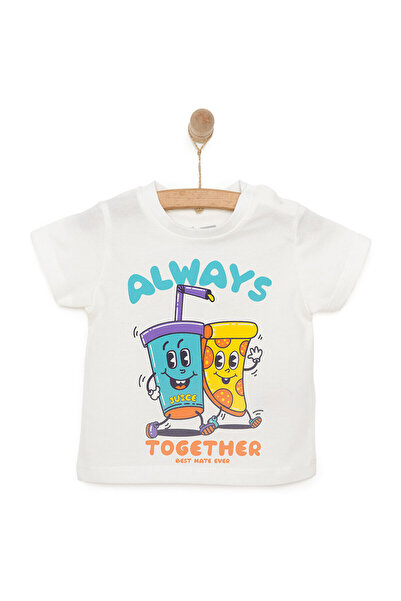 ebebek Hello Baby HelloBaby Basic Erkek Pizza Baskılı T-Shirt Erkek Bebek