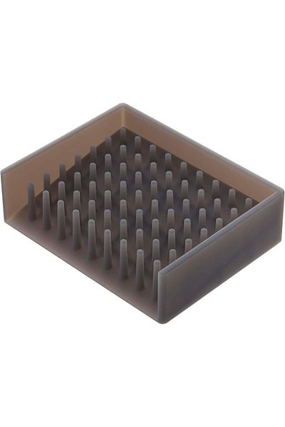 erorex Silicone Self Draining Soap Tray Floating Holder Dish Black