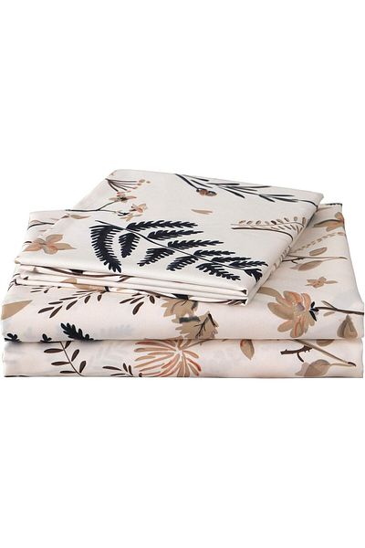 erorex Floral Printed Sheet Set King Soft Microfiber Botanical Bed Sheets 15 Inch Extra Deep Pocket 4