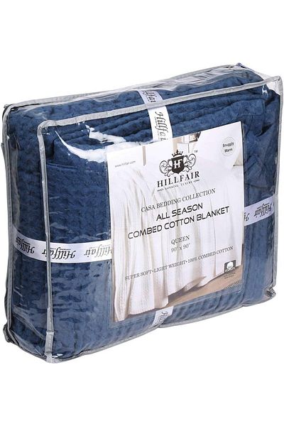 erorex 100 Percent Combed Cotton Blanket–102X108 Inch California King Size Bed Blankets–Warm Soft All