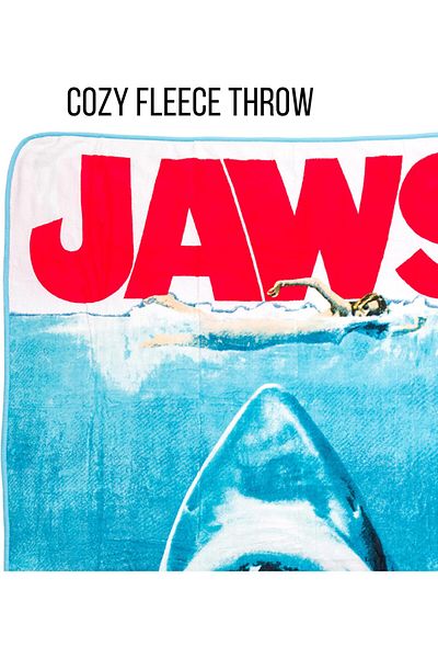 erorex Jaws Movie Poster 45 Inch X 60 Inch Fleece Throw Soft And Cozy Blanket 250 Gsm