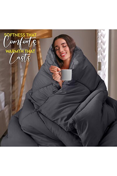 erorex Comforter Duvet Insert Quilted Comforter With Corner Tabs Box Stitched Down Alternative Comforter