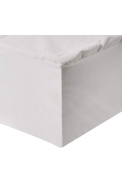 erorex 100 Percent Cotton Terry Super King Mattress Protector Size: 200 X 200Cm White