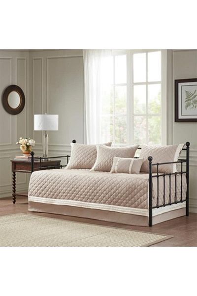 erorex 100 Percent Cotton Daybed Cover Set Trendy Design All Season Luxury Bedding With Bedskirt Matching