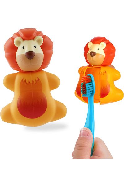 erorex Hygienic Kids Toothbrush Holder With Suction Cups Patented Design One Touch Open And Close For Home