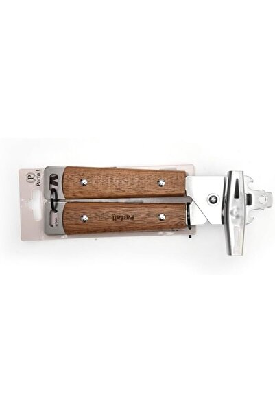 erorex Durable Can Opener With Wooden Handle Silver And Brown N-C212Ka0028