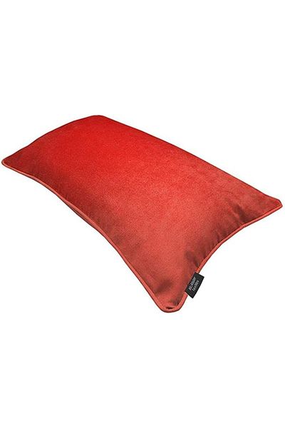 erorex Velvet Plain Matt Decorative Cushion Poly Filled 50X30 Cm Coral Pink Am.88800503009 Kun