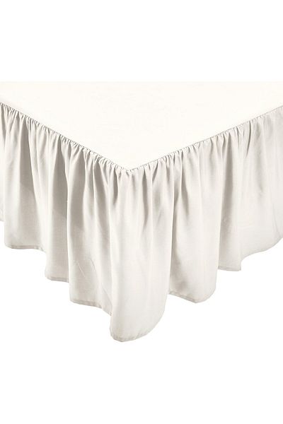 erorex Ruffled Bed Skirt Classic Style Soft And Stylish 100 Percent Microfiber With 16 Inch Drop Queen Off