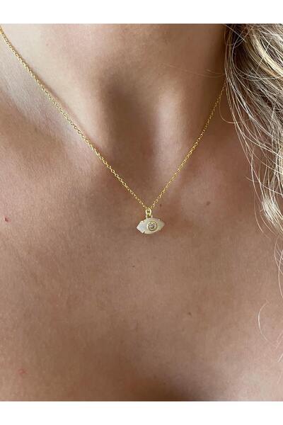 Reacraft 925 Gümüş | Beyaz Sedef Taşlı Göz Kolye