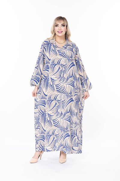 mervemoda Rochie de vară cu mânecă lungă pentru femei