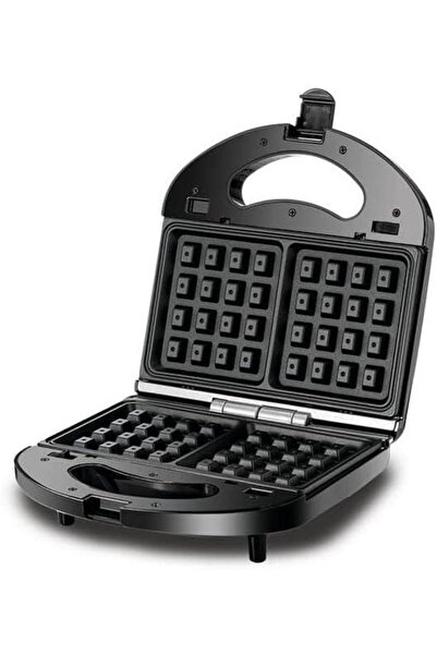 erorex 3 In 1 Interchangeable 780W Ts2130-B5, Grill & Waffle& Sandwich Maker Silver/Black