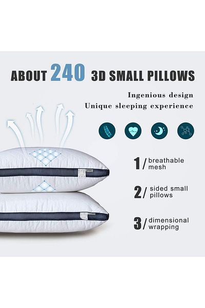 erorex Pillows For Sleeping 2 Pack Luxury Hotel Pillows Queen Size Set Of 2 Bed Pillows For Side And Back