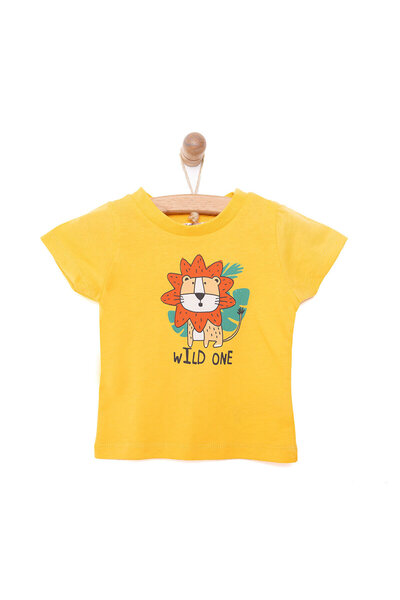 ebebek Hello Baby HelloBaby Basic Aslan Baskılı Tshirt Erkek Bebek