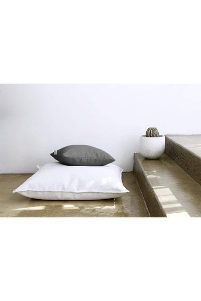 erorex Linen Square Decorative Cushion Microfiber Filler 30X30 Grey